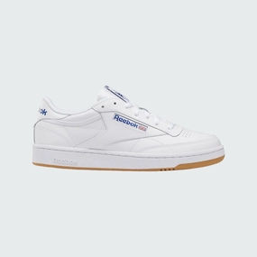 Durable Compound molded - insole Reebok Classic Club C 85 Unisex White Leather Trainers AR0459