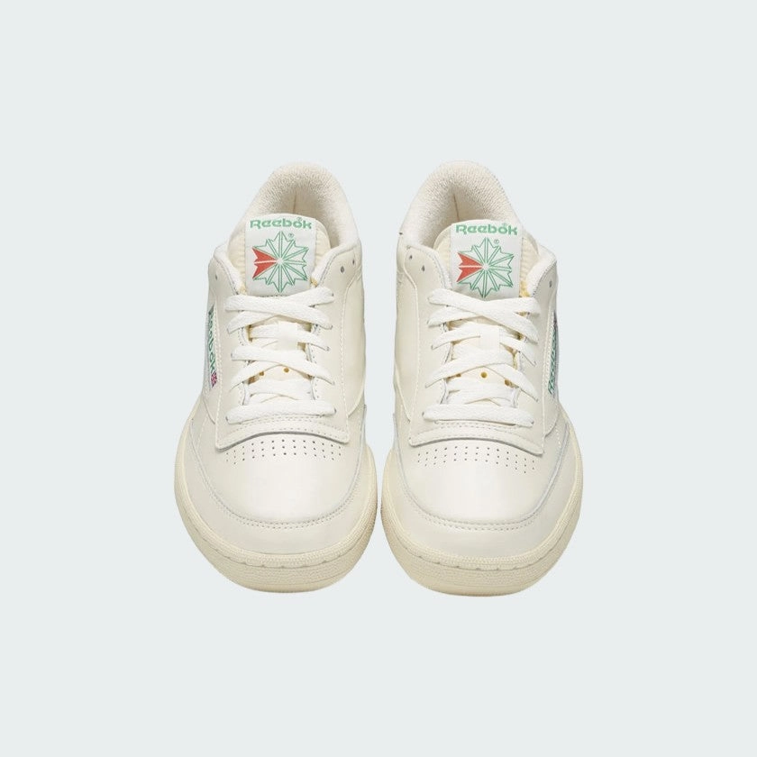 Reebok Classic Club C 85 Vintage Leather Chalk Unisex Trainers DV6434 standard - fit