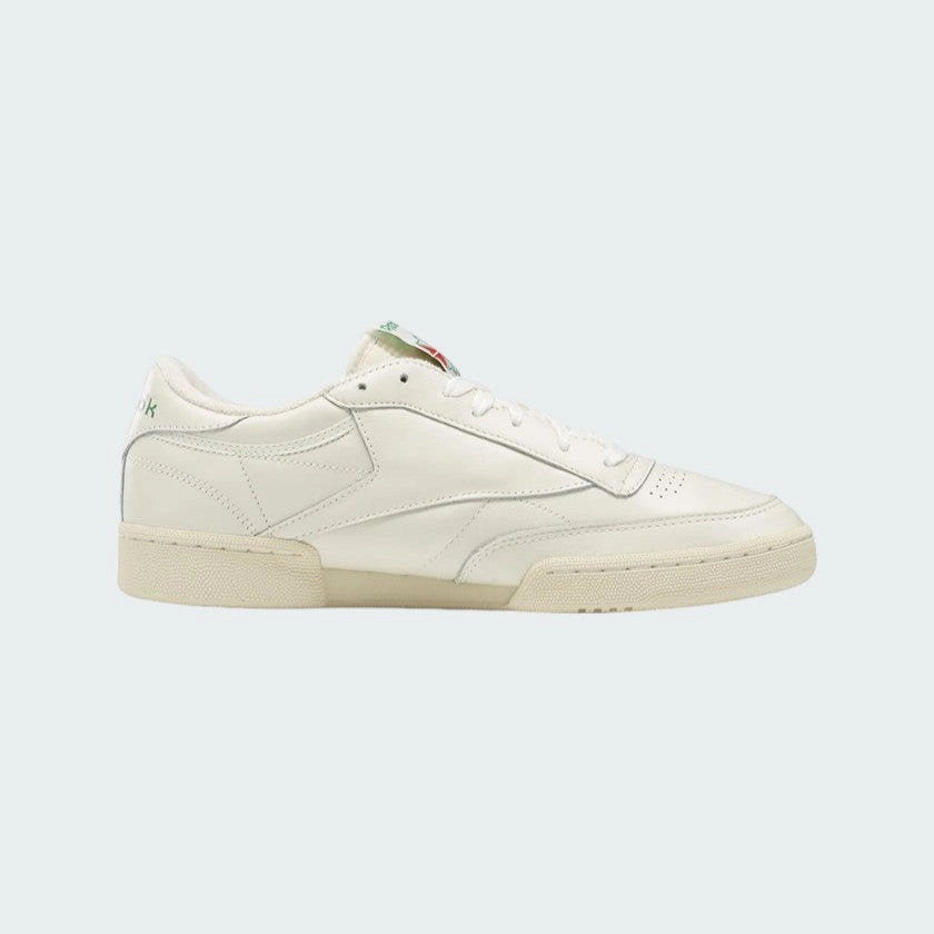 Half   Size Available Exclusive Reebok Classic Club C 85 Vintage Leather Chalk Unisex Trainers DV6434