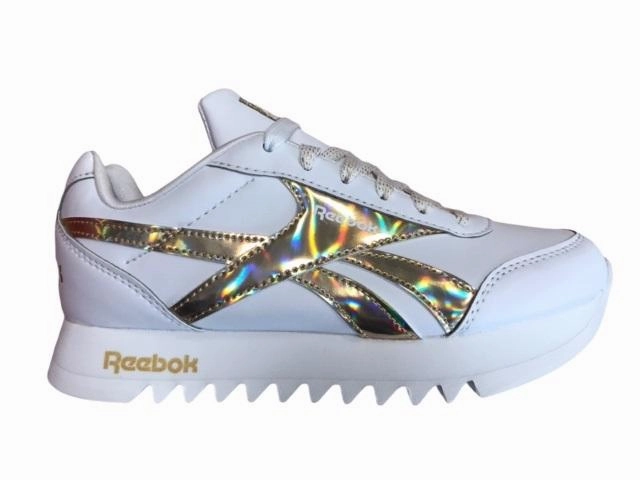 active foot apparel shock - absorbing - midsole - feature shoes Reebok scarpa sneakers da bambina Royal CLJOG 2 Plat FW8187 bianco oro