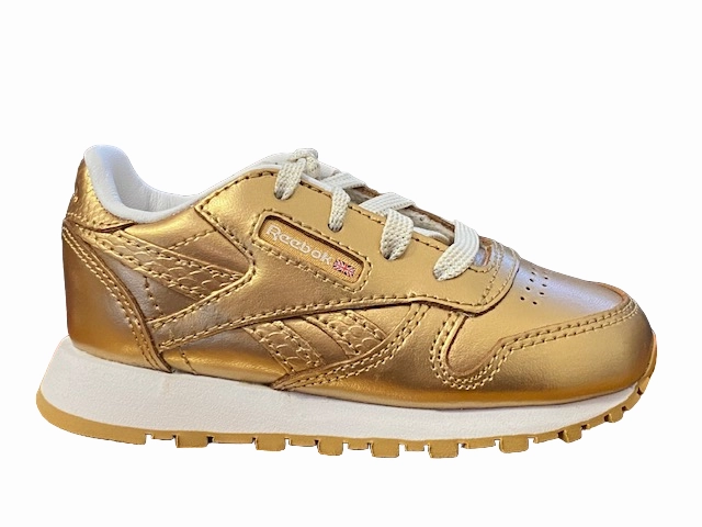 Thermoplastic Heel Stabilizer Work Shoes Reebok sneakers da bambina Classic Leather Metallic BS7458 gold