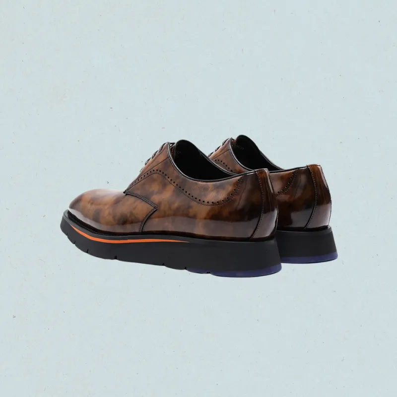 RegalStride Derby Shoes:Italian XL EXTRALIGHT Sole Black Leather Shoes