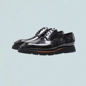 RegalStride Derby Shoes:Italian XL EXTRALIGHT Sole Black Leather Shoes