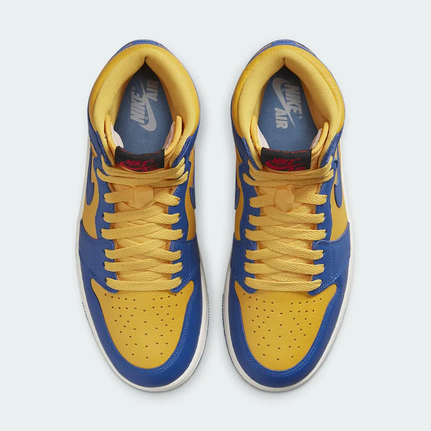 Air Jordan 1 Hi Retro OG Blue/Yellow Women's Trainers FD2596 700 color - yellow