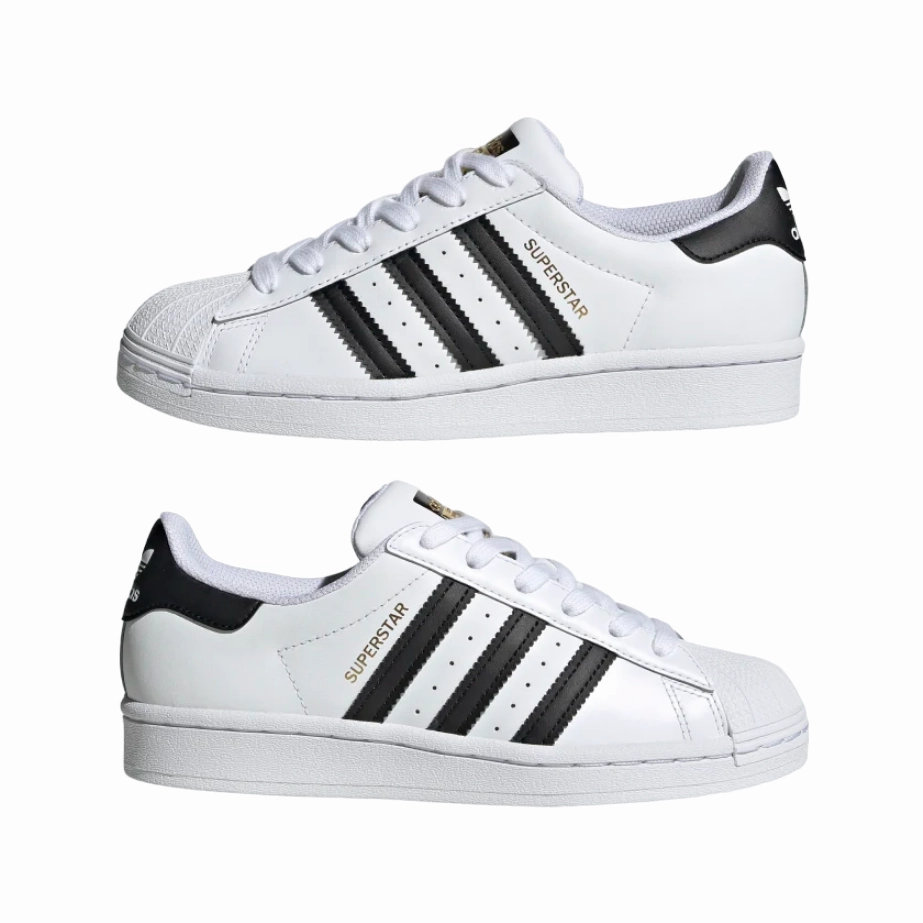Adidas Originals scarpa sneakers da ragazzi Superstar FU7712 bianco-nero AdjustableStrap