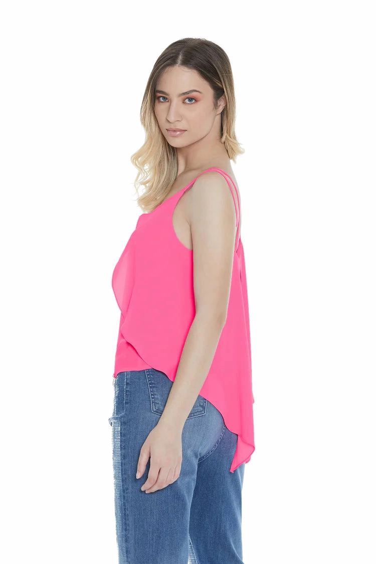 Relish Canotta con doppia spallina scollo a V e fibbia pi?? volants RDP2303009009 fluo fuchsia Cost effective Moisture Lock Barrier Tech