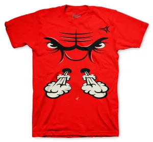 Retro 1 Bred Patent  Raging Face Shirt