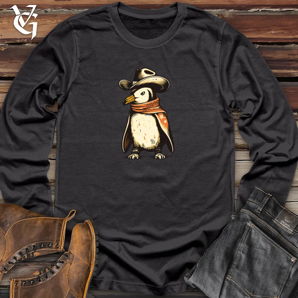 Retro Cowboy Penguin 01 Long Sleeve