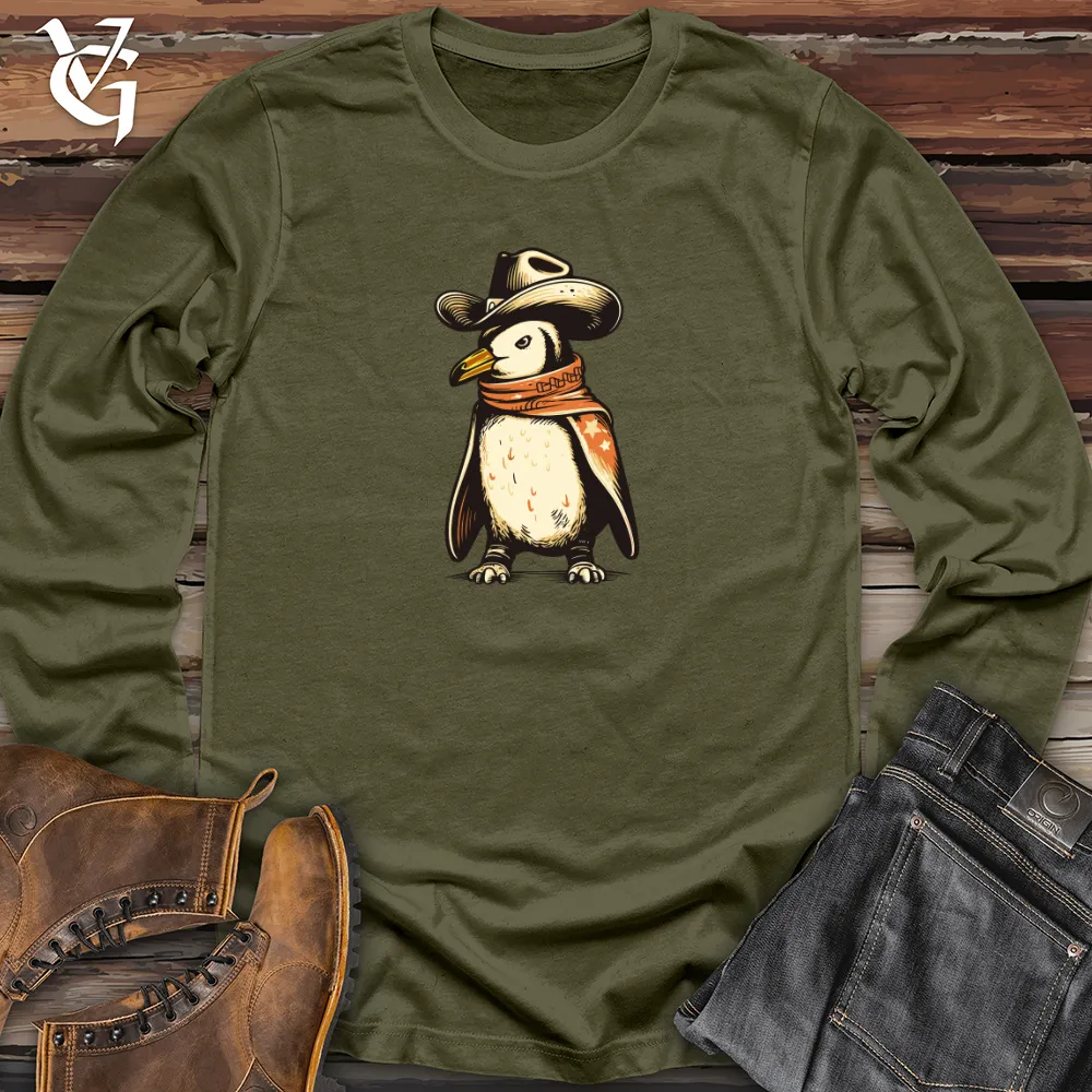 Retro Cowboy Penguin 01 Long Sleeve
