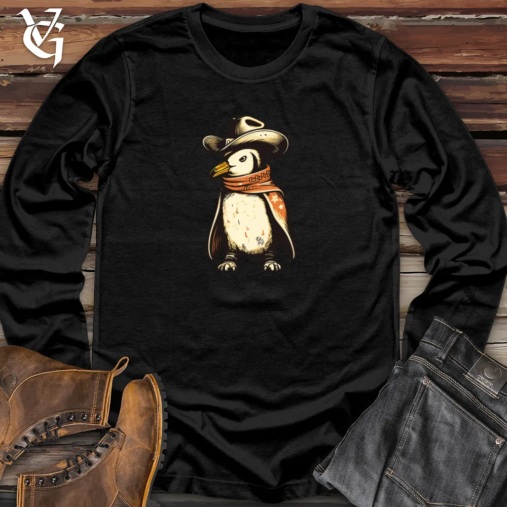 Retro Cowboy Penguin 01 Long Sleeve