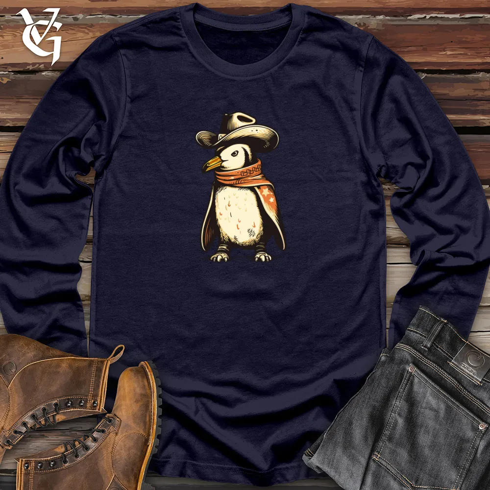 Retro Cowboy Penguin 01 Long Sleeve