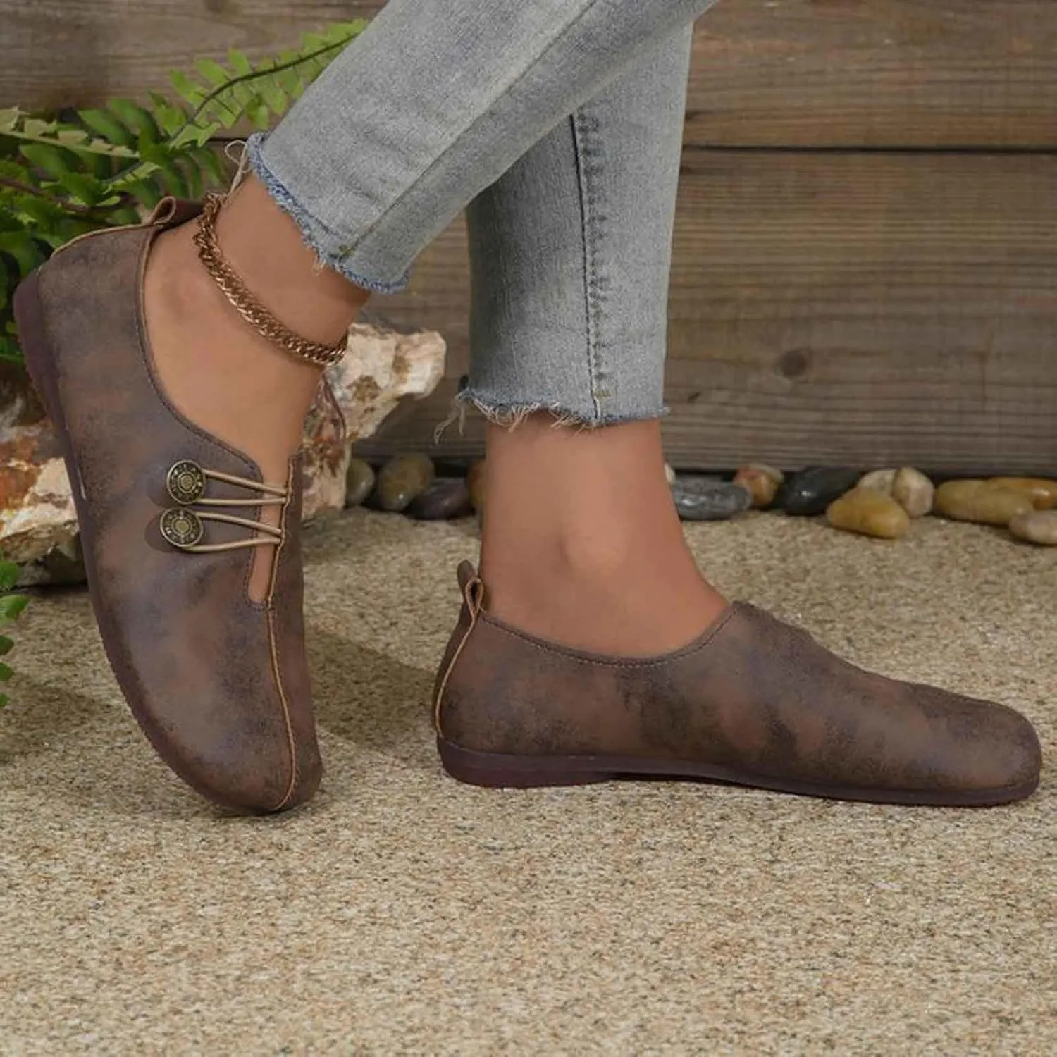 Retro Loafers for Women Fashion Boat Shoes Slip on Sneakers Business Lightweight Hiking Workout Footwear