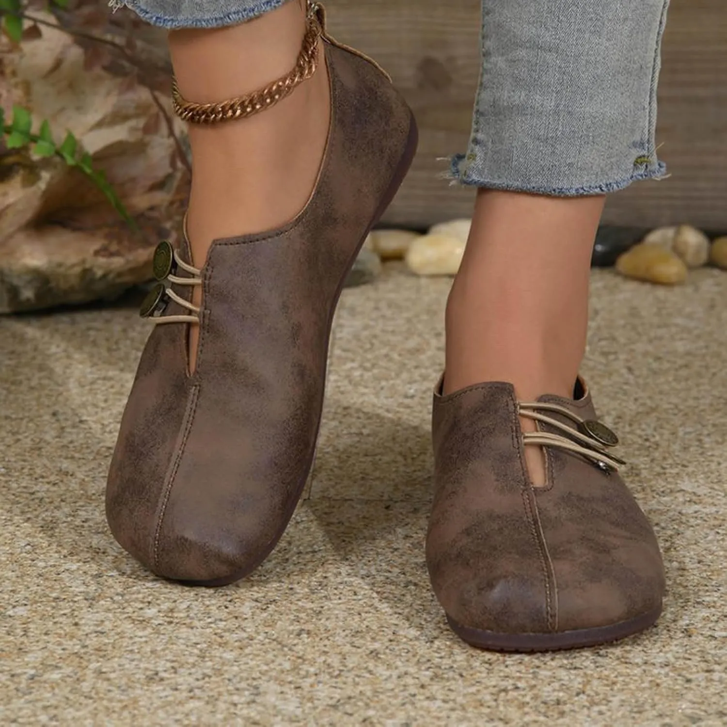 Retro Loafers for Women Fashion Boat Shoes Slip on Sneakers Business Lightweight Hiking Workout Footwear
