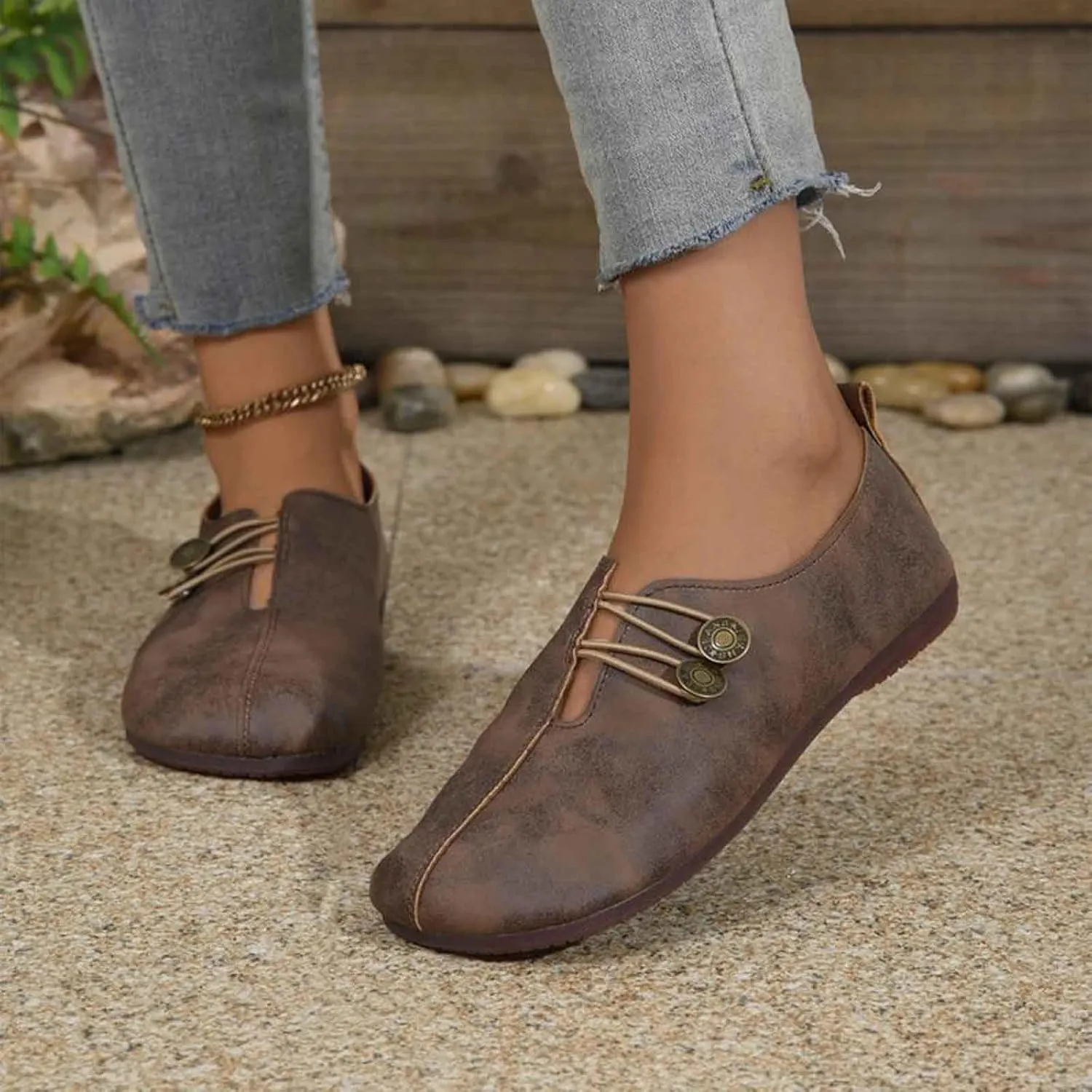 Retro Loafers for Women Fashion Boat Shoes Slip on Sneakers Business Lightweight Hiking Workout Footwear