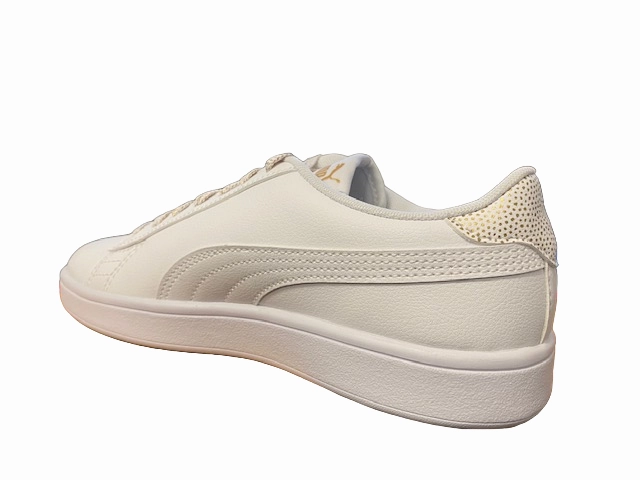 shoe covers Puma scarpa sneakers da ragazzi Smash v2 386197 01 bianco-oro