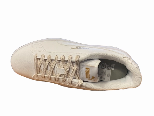 for short - distance Puma scarpa sneakers da ragazzi Smash v2 386197 01 bianco-oro