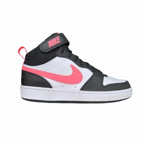 ergonomic - feature shoes Nike scarpa da ginnastica da junior Court Borough Mid 2 CD7782-005 nero-bianco-rosa