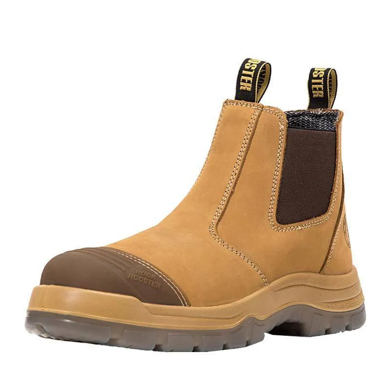 ROCKROOSTER SAFETY BOOTS GAMMON SLIP-ON ELASTIC NUBUCK LEATHER  Size 11-(46)