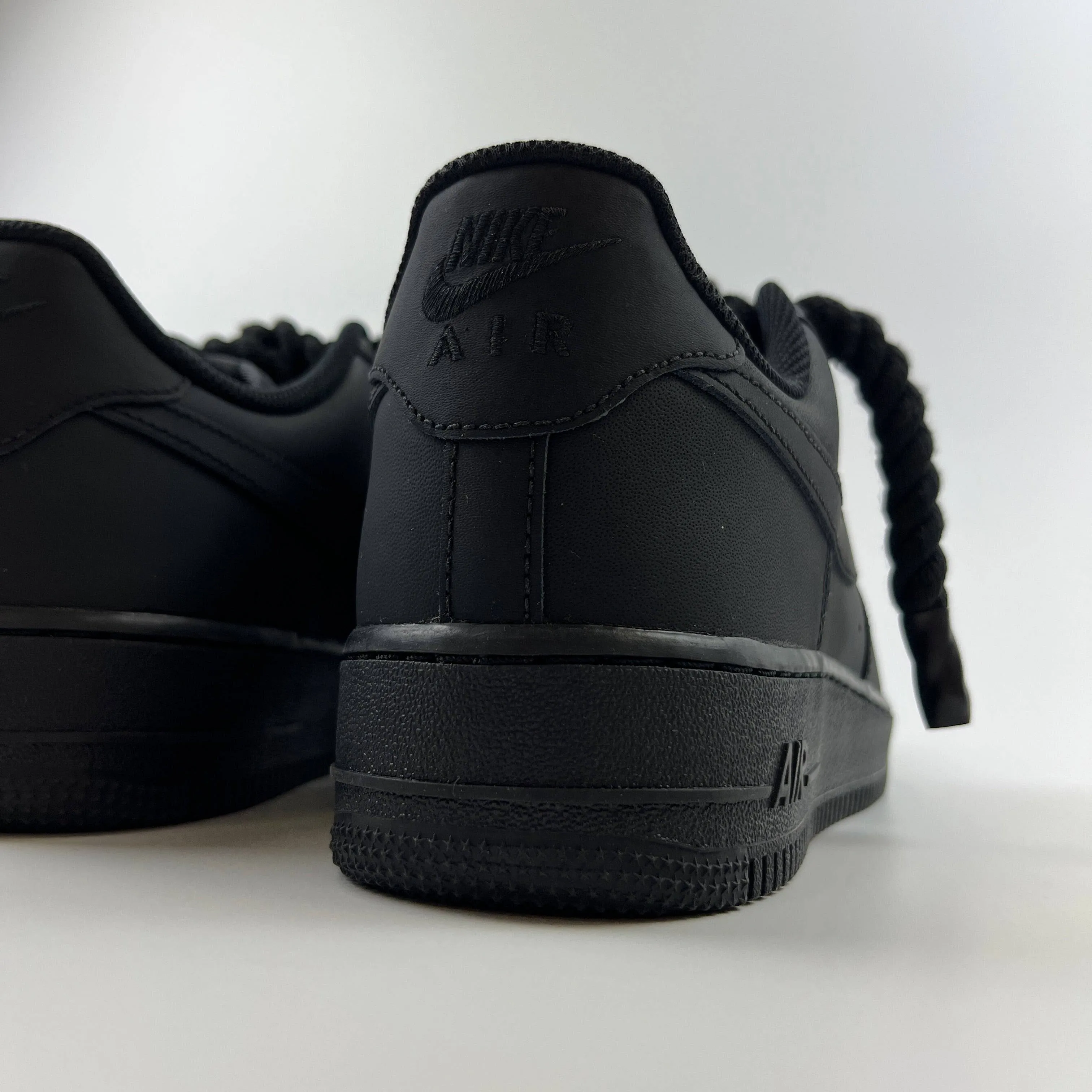 contoured insole shoes running in a glass bridge area shoes Rope Air Force 1 - Matte Black