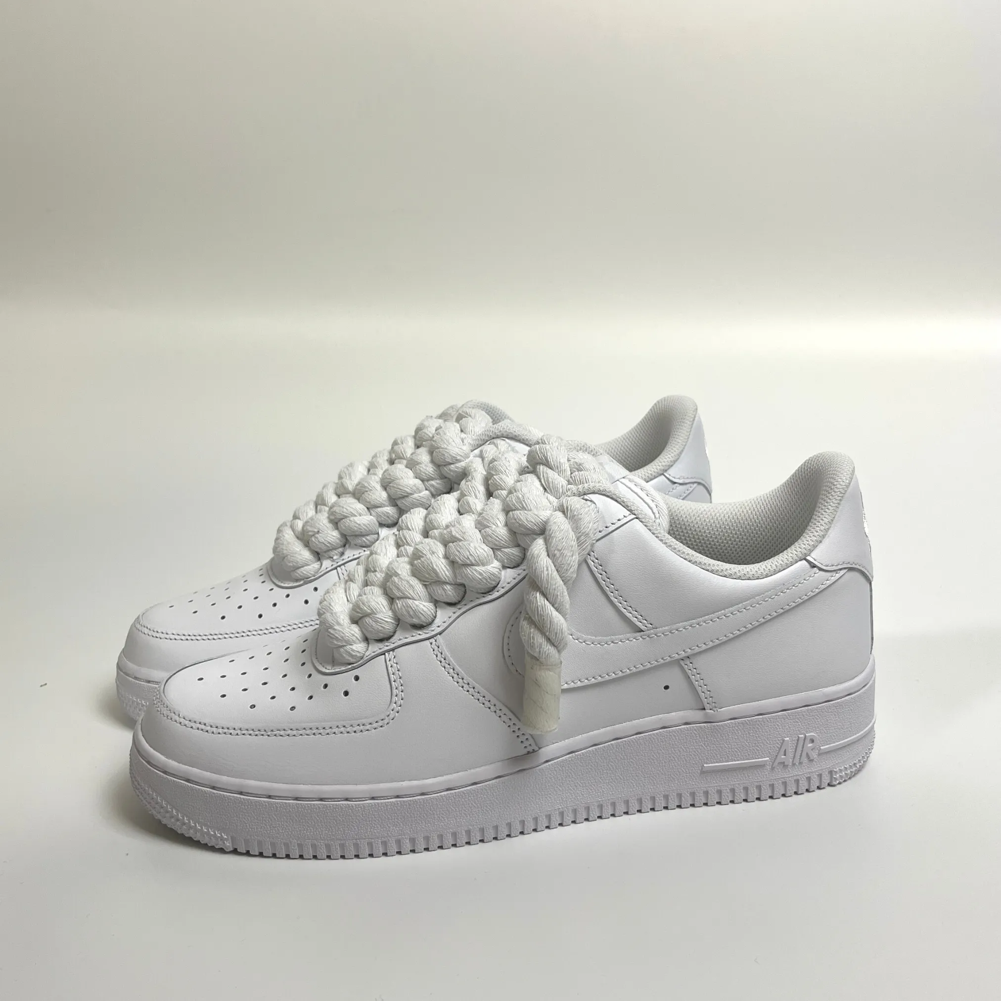 supination - correcting shoes training - day running shoes Rope Air Force 1 - Pure White