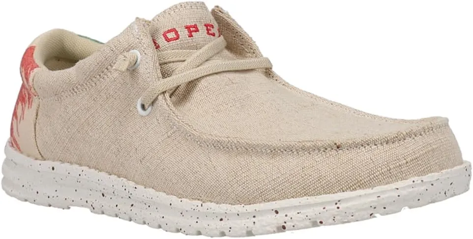ROPER Mens Hang Loose Patriotic Slip On Casual Shoes - Beige