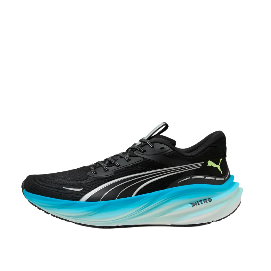 Bonded Reinforcements PUMA Men's Magnify NITRO 3 Running Shoes in PUMA Black/Speed Blue AW25