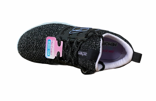 Skechers scarpa da ginnastica da ragazza Diamond Runner Sparkle Sprint 81561L BKLV nero lilla Impact protection
