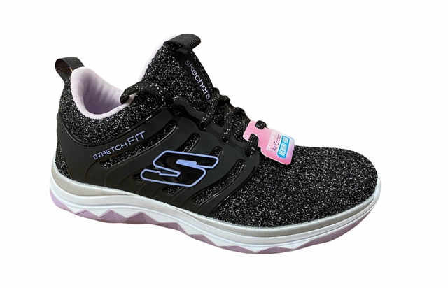 athletic - event Breathable Airflow Skechers scarpa da ginnastica da ragazza Diamond Runner Sparkle Sprint 81561L BKLV nero lilla