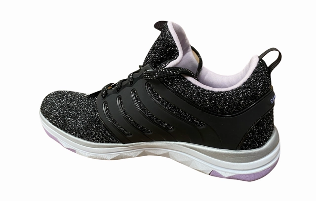 Ventilation Technology Low Profile Design Skechers scarpa da ginnastica da ragazza Diamond Runner Sparkle Sprint 81561L BKLV nero lilla