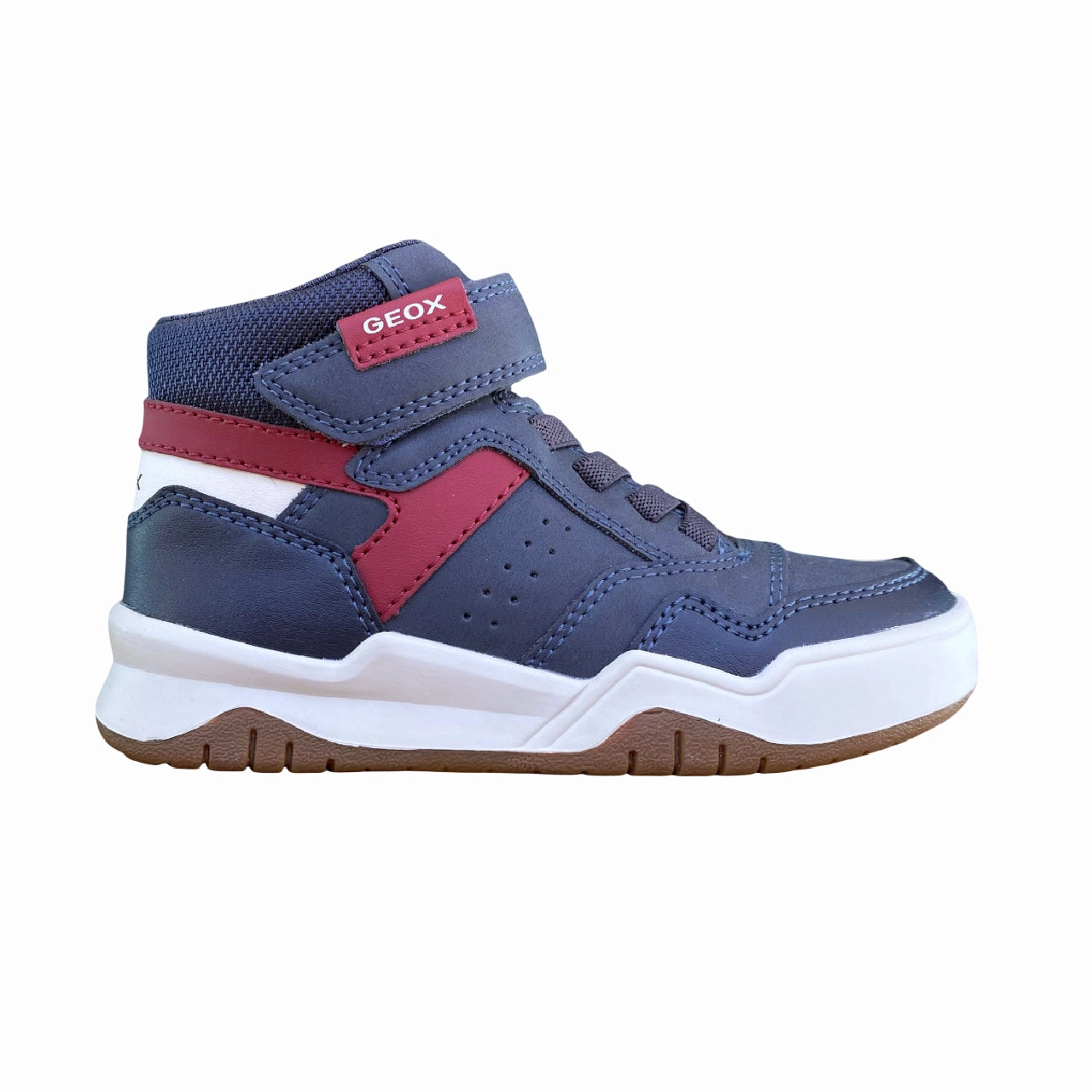 Sports functionality Aerobic Motion Guidance Geox Sneakers alta Junior Perth J367RF 0MEFU C4244 blu-rosso