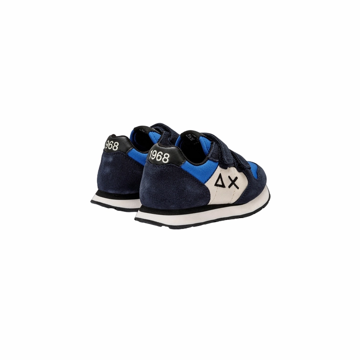 Sun68 scarpa da bambino con lo strappo Tom Color Z43307B 07 blu wide - base shoes