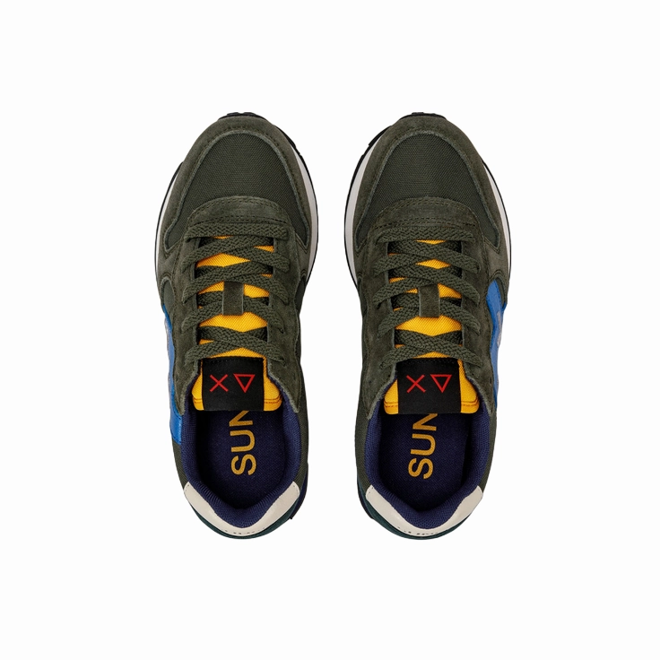 Reinforced Heel Cup Sun68 scarpa sneakers da ragazzo Jaki Solid Z43313T 23 verde militare scuro