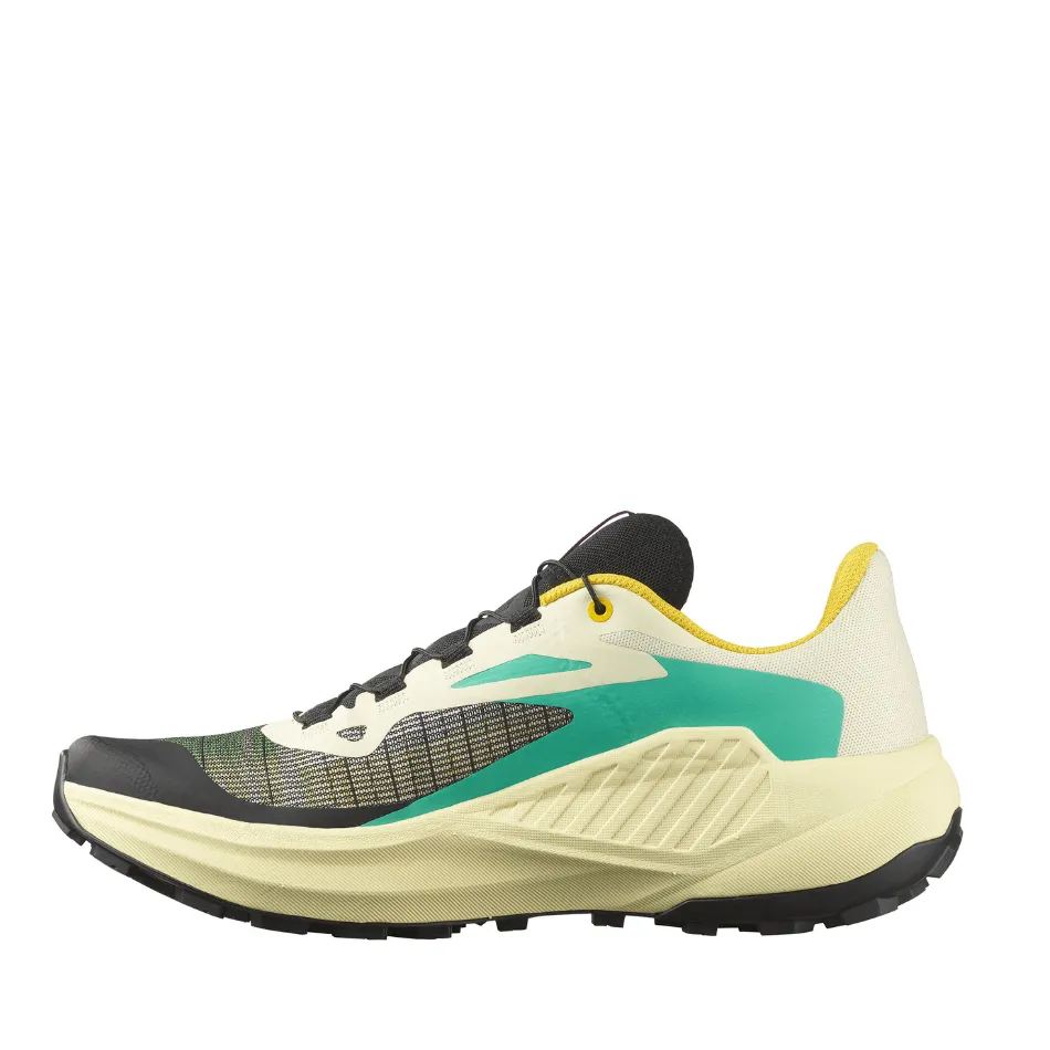 Arch Support Engineering Salomon Men's Genesis Running Shoes in Transparent Yellow/Black/Willowherb AW25