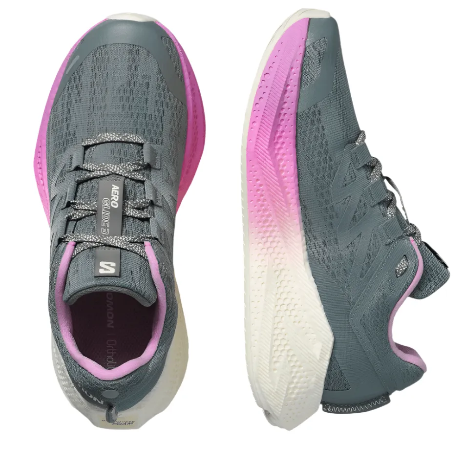 Salomon Women's Aeroglide 3 Running Shoes in Sedona Sage/Vanilla Ice/Cyclamen AW25 Ventilation Tech