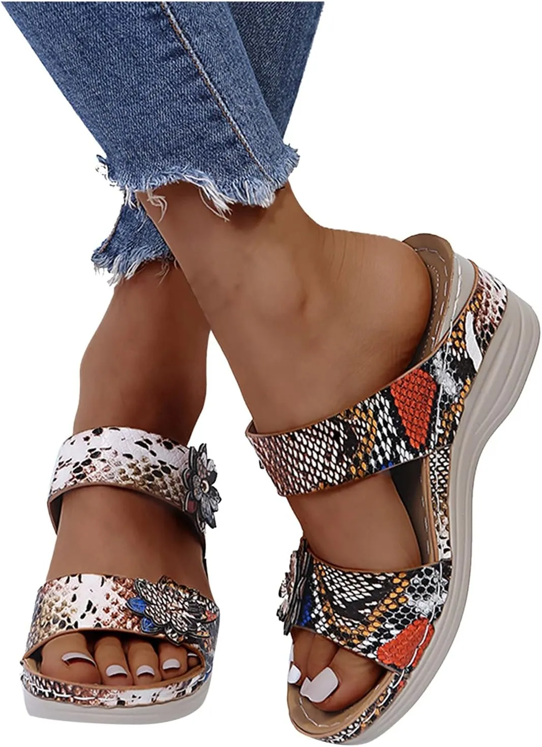 Sandals for Women Dressy Summer, Spring Sandals for Women Comfortable Slippers with Arch Support Sandal Flip Flops