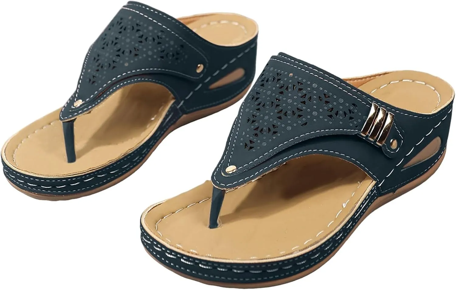 Sandals for Women Womens Arch Support Flip Flops Beach Sandals for Woman Comfortable Summer Beach Thong Sandals