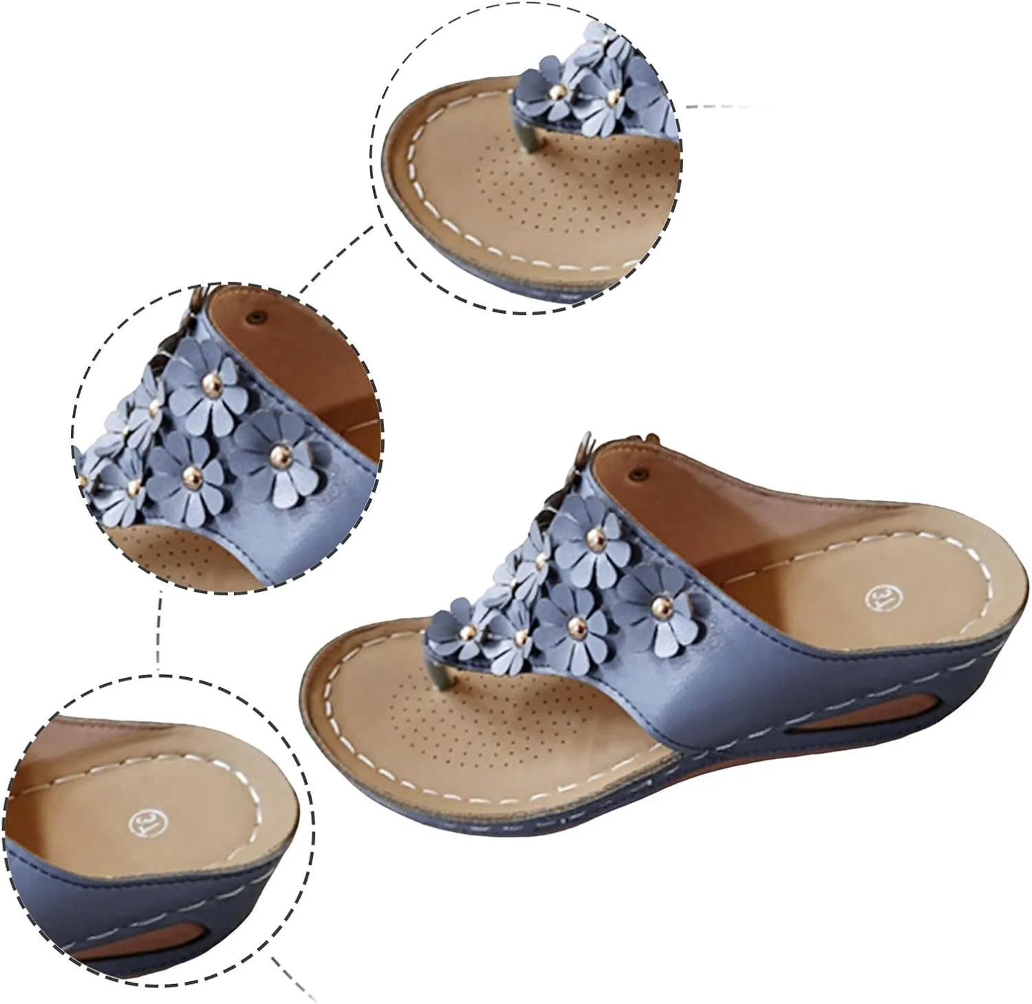 Sandals for Women Women's Arch Support Flip Flops Shower Shoes Comfort Beach Thong Sandals Indoor Outdoor