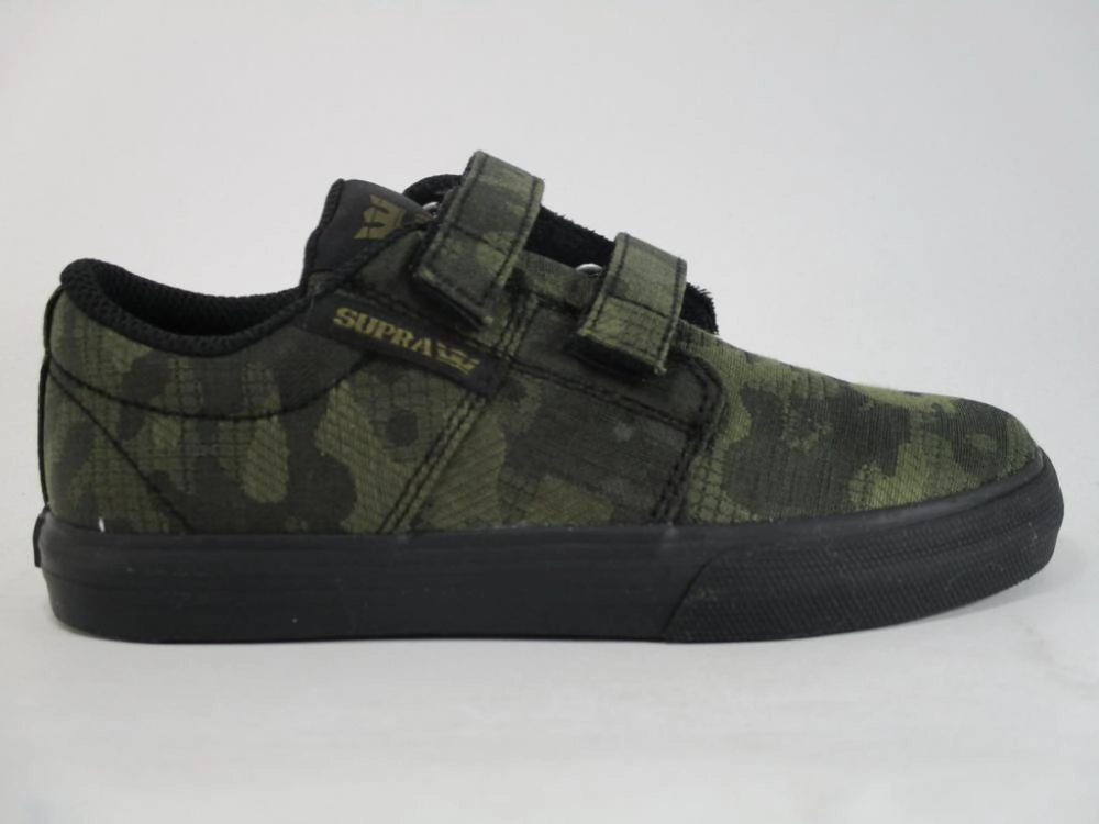 Lightweight Support lightweight foam Supra scarpa sneakers da ragazzo con velcro Stacks Vulc II V 55672 331 verde militare