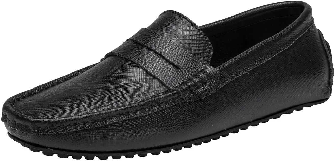 Santimon Men's Classic Penny Loafer Driving Moccasins Multicolor Shoes