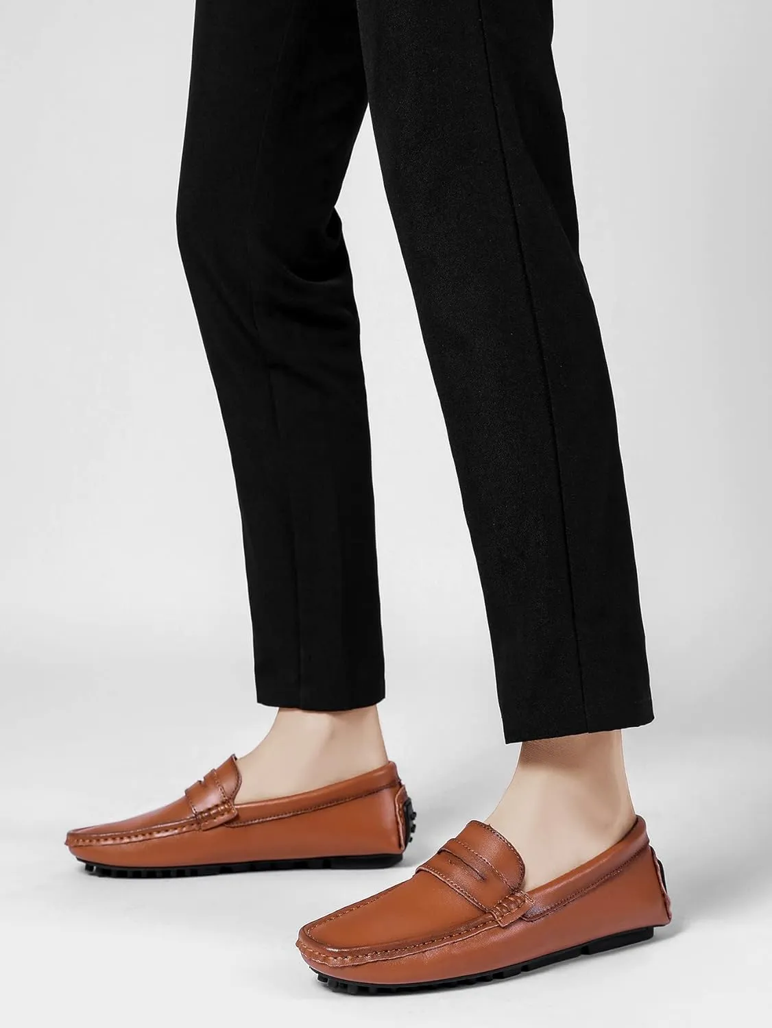 Santimon Men's Loafers Casual Slip On Penny Loafer Lightweight Driving Shoes