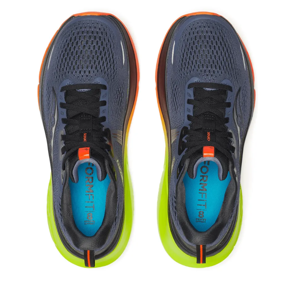Style - conscious Stabilizing TPU Saucony Men's Guide 18 Running Shoes in Shadow/Vizi AW25