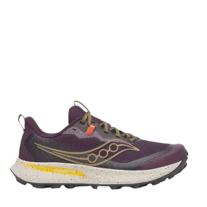 Saucony Men's Peregrine 15 Trail Running Shoes in Wine/Kodiak AW25 biomechanically - correct Popular