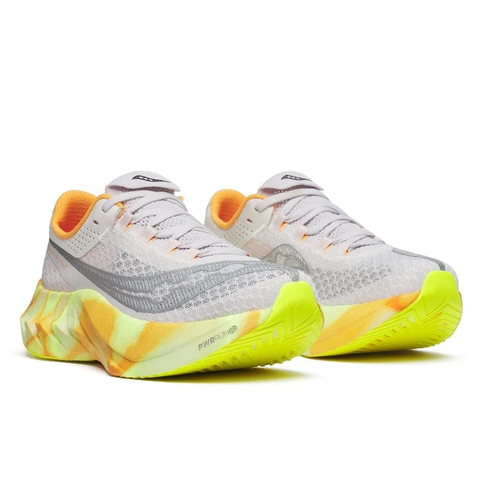 Saucony Women's Endorphin Pro 4 Running Shoes in Fog/Peel SS25 ZipUpClosure