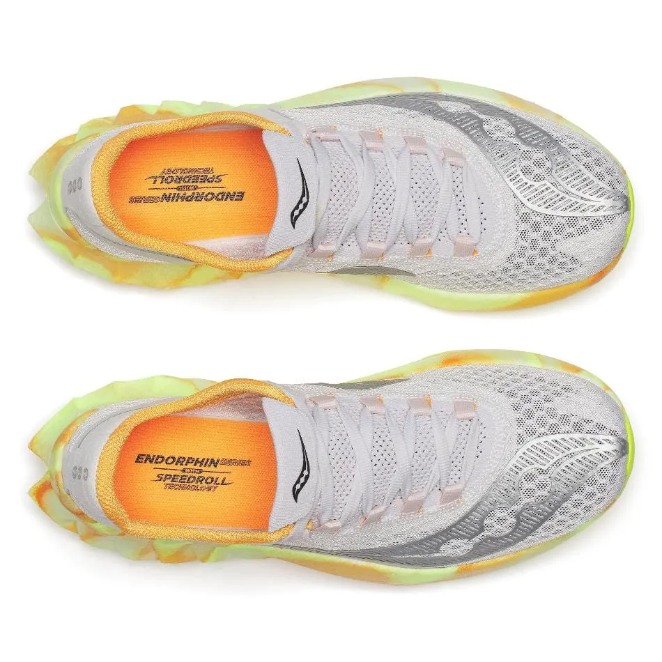 Non Slip Heel Saucony Women's Endorphin Pro 4 Running Shoes in Fog/Peel SS25