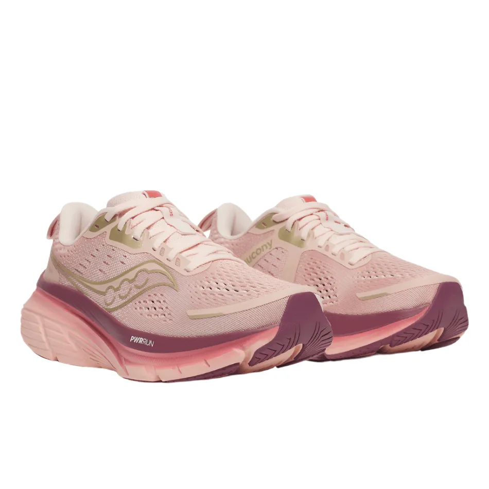 Rubber Traction Pattern Multi   Tread Saucony Women's Guide 18 Running Shoes in Cameo/Terra AW25