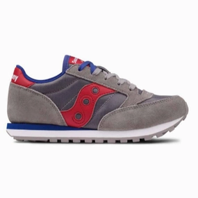 Saucony Original scarpa sneakers da ragazzo Jazz SK259608Y grigio rosso tennis - compatible shoes running on an outdoor track shoes