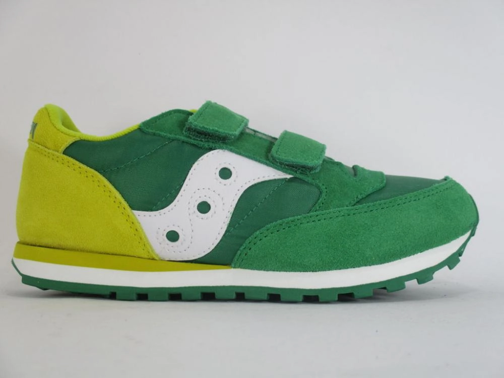 memory - foam - insole Saucony Originals Jazz Double HL sneakers da bambino con lo strappo SK261010 verde-giallo