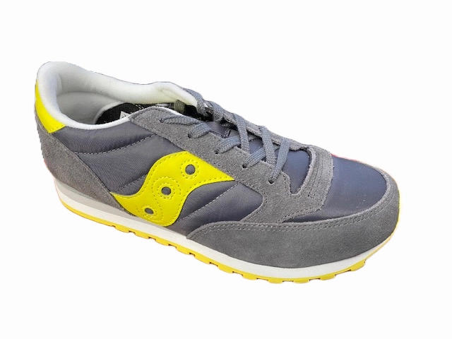 Saucony Originals scarpa sneakers da bambino Jazz SY59145 grigio giallo Stability Bridge bright - colors shoes