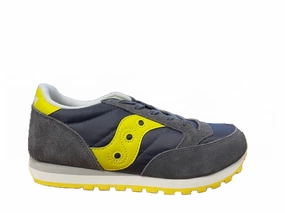 Saucony Originals scarpa sneakers da bambino Jazz SY59145 grigio giallo track - running