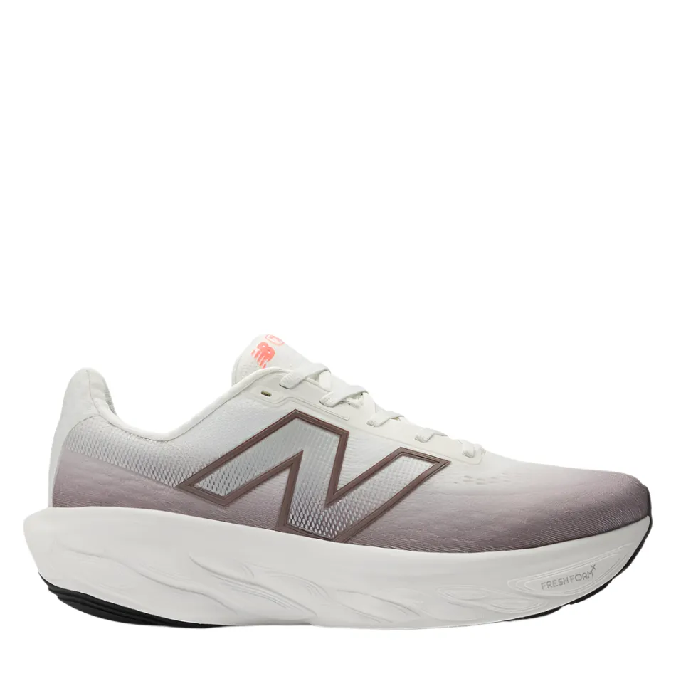 New Balance Men's 1080 V14 Running Shoes in Earth Shadow with Reflection and Urgent Red AW25 Durable Rubber Pods